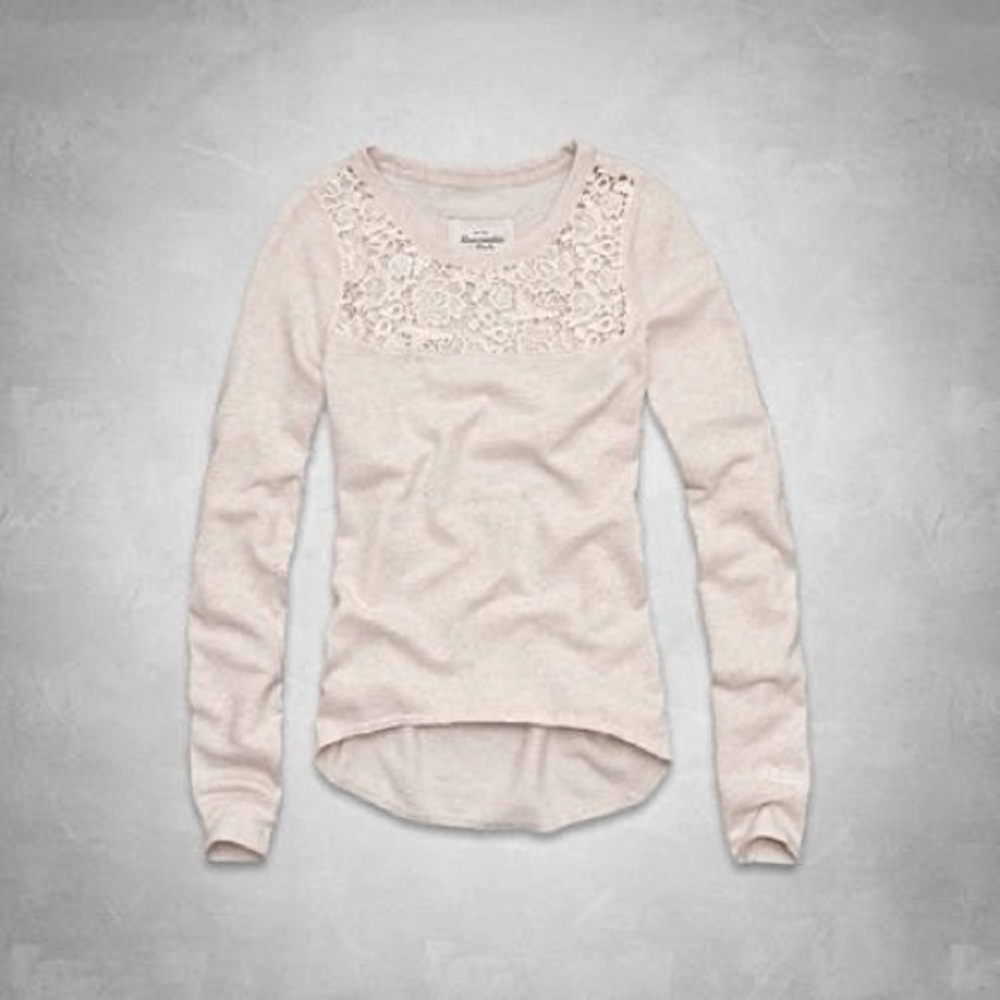 Abercrombie & Fitch Lace front High Low Sweatshirt S